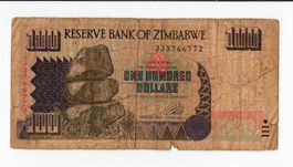 Banknote Zimbawe, 100 Dollar, 1995
