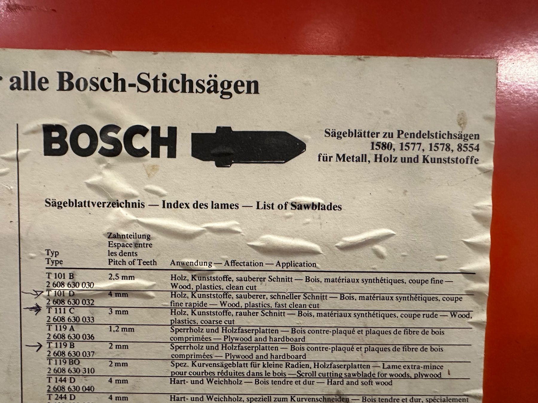Bosch Sägen: Bosch Stichsäge 580 inkl. Metallbox – Gebraucht aus Necker von liq24 7