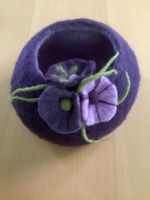 Handgemachte Filzschale, violett, lila