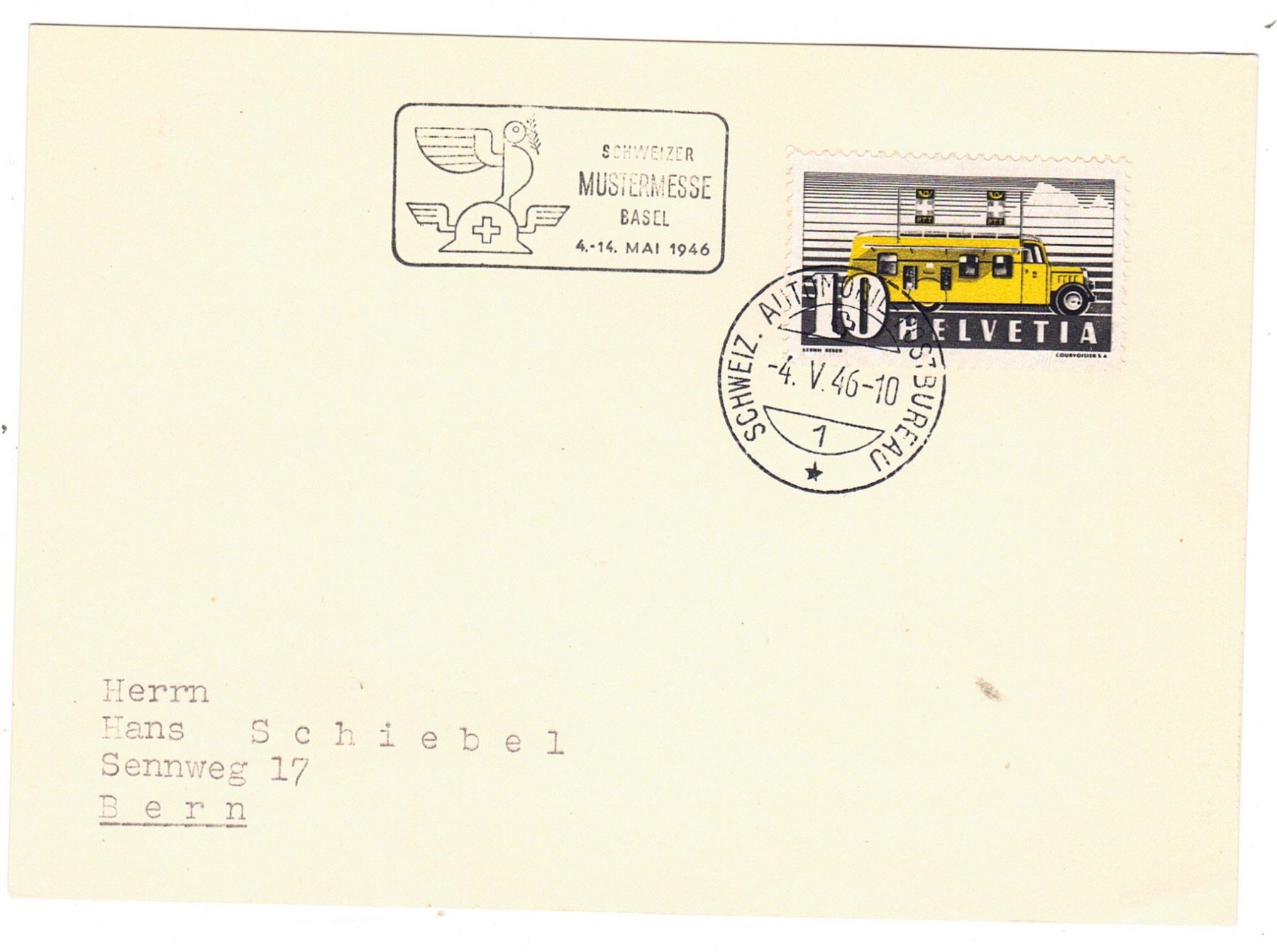 Alle Briefmarken: Carte de Basel BPA A367 pour Bern le 4.V.46 – Gebraucht aus La Tour-de-Peilz von amjust