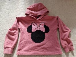 Pullover, 128, Minnie-Mouse Wendepailletten Kapuzenpullover