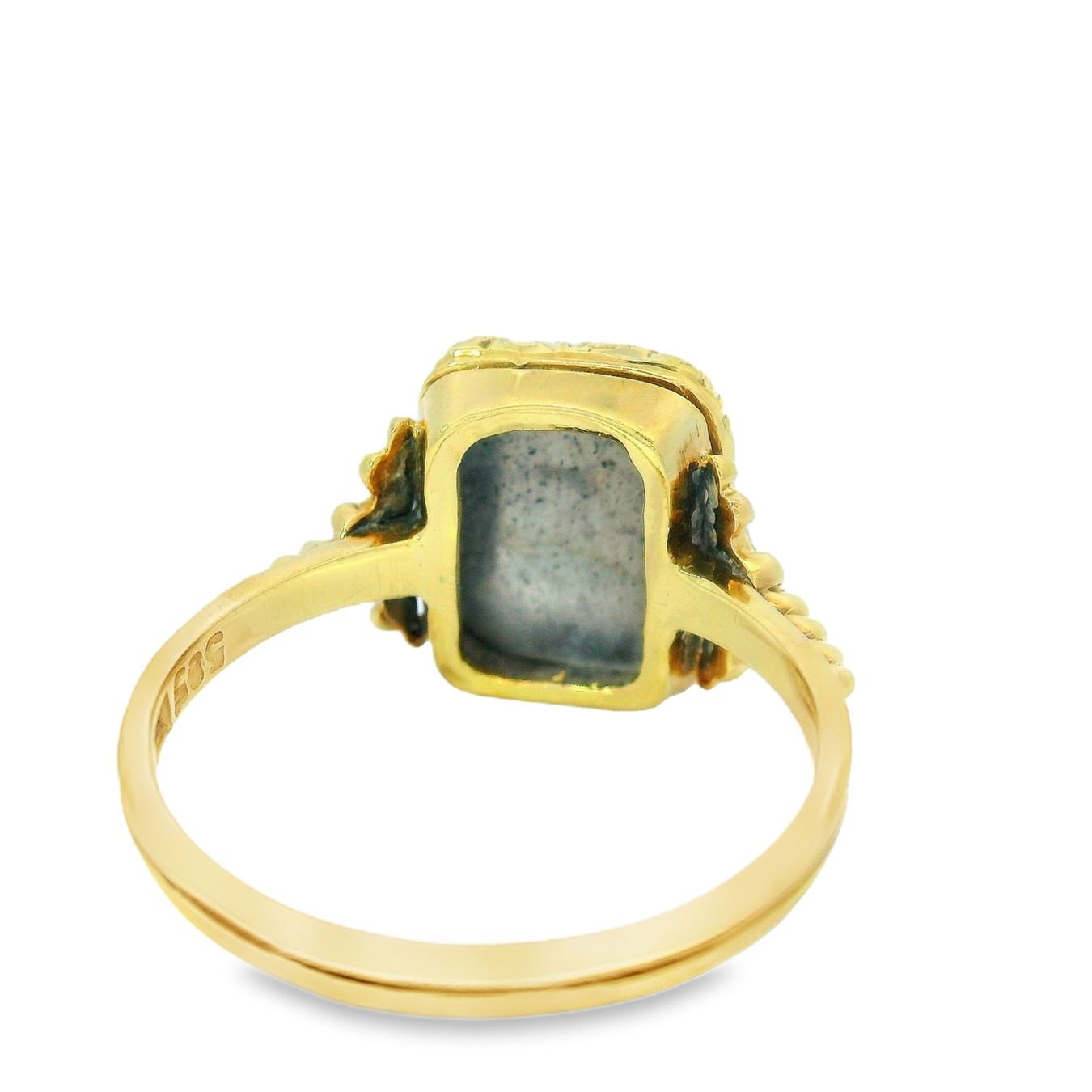 Anelli: Antiker 14k 585 Ring Labradorit im historischen Design – Usato da Embrach venduto da estzeh1 4