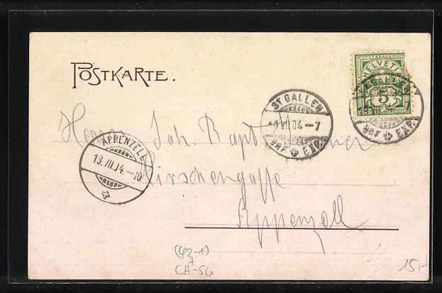 Cartoline postali: St. Gallen, Eidgen. Schützenfest 1904 – Usato da Berlin venduto da bartko-reher 1