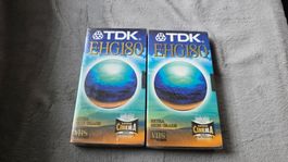 Lot de 2 cassettes VHS TDK EHG180 NEUVES