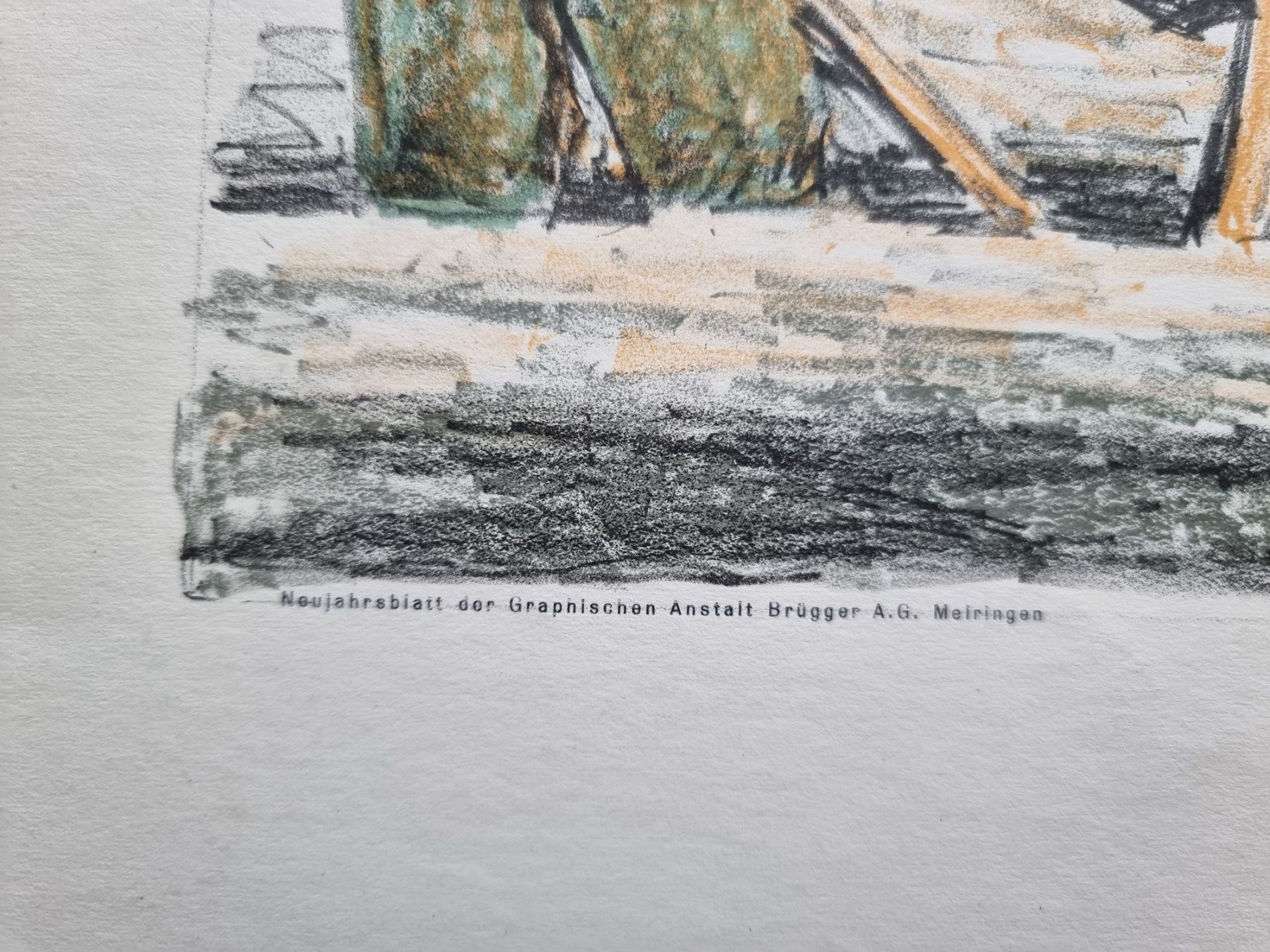 Grafica & Litografie: ARNOLD BRÜGGER LITHOGRAPHIE SIGNIERT – Usato da Gersau venduto da grafik-kunst 3