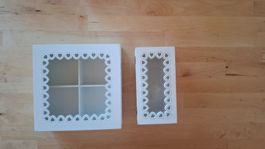 Sehr schöne Schatullen/ Kästchen in weiss 2Tlg