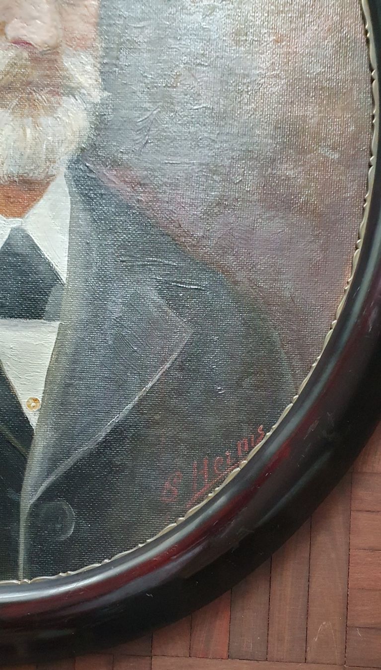 Gemälde: Gemälde - Herrenportrait, signiert S. Hernis – Gebraucht aus Kreuzlingen von Rschweiz1 1