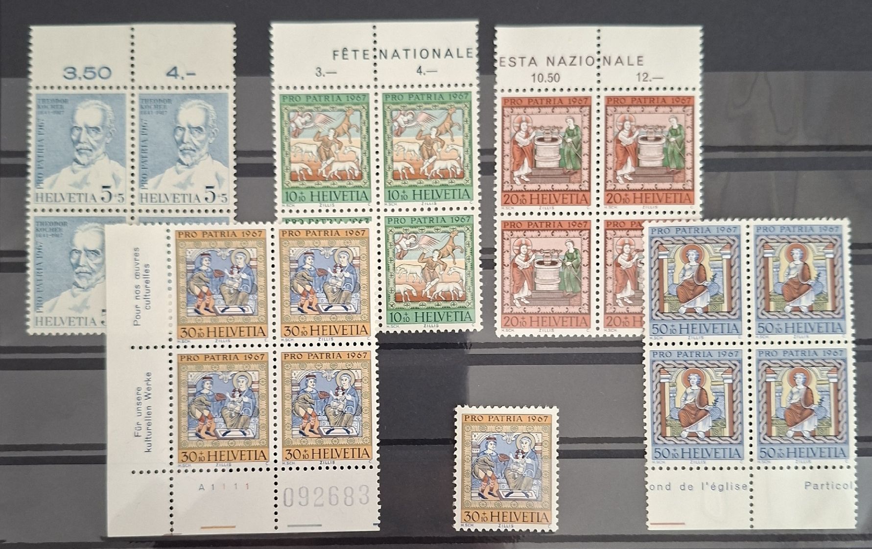Alle Briefmarken: 4er Block Postfrisch CH – Gebraucht aus Affoltern am Albis von Broki-Albis