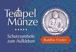 Messing-Tempelmünze versilbert - Buddha