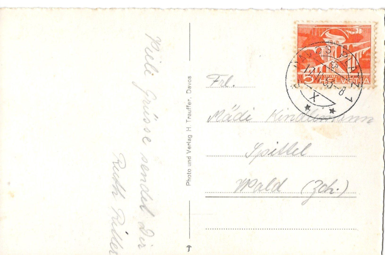 Cartes postales: Davos, Eichhörnchen, 1953 – D'occasion à Frauenfeld par Merk52 1