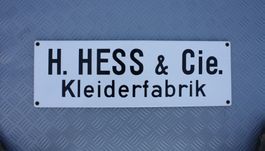 Antikes Emaille Emailschild Schild Reklame Kleiderfabrik
