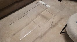 Beistelltisch Set Acrylglas transparent neuwertig,