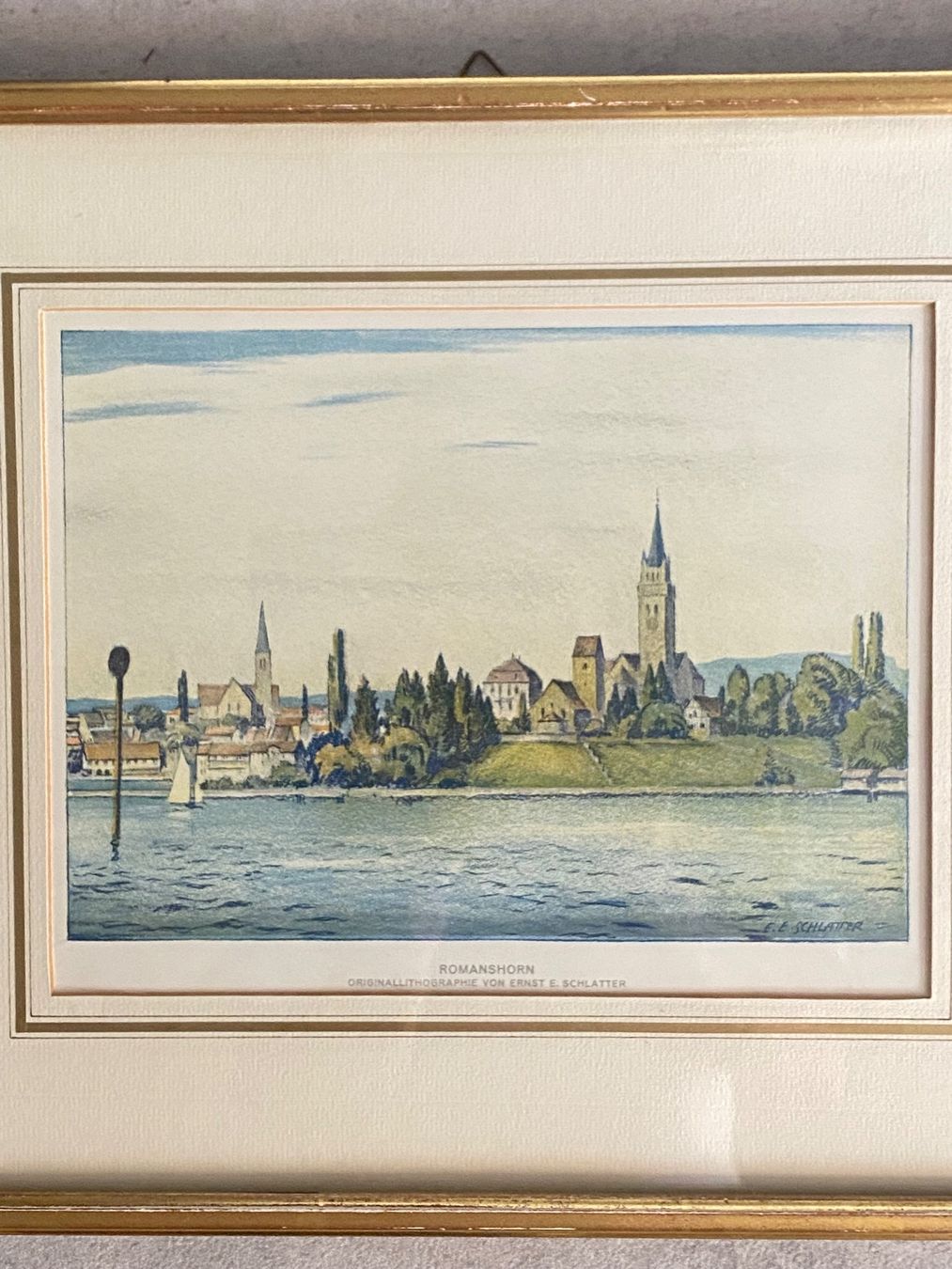 Grafica & Litografie: Romanshorn, Originallithographie, Ernst E. Schlatter – Usato da Kreuzlingen venduto da don_ueli6wb5