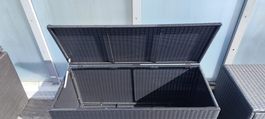 Gartenbox Rattan Optik schwarz guter Zustand 