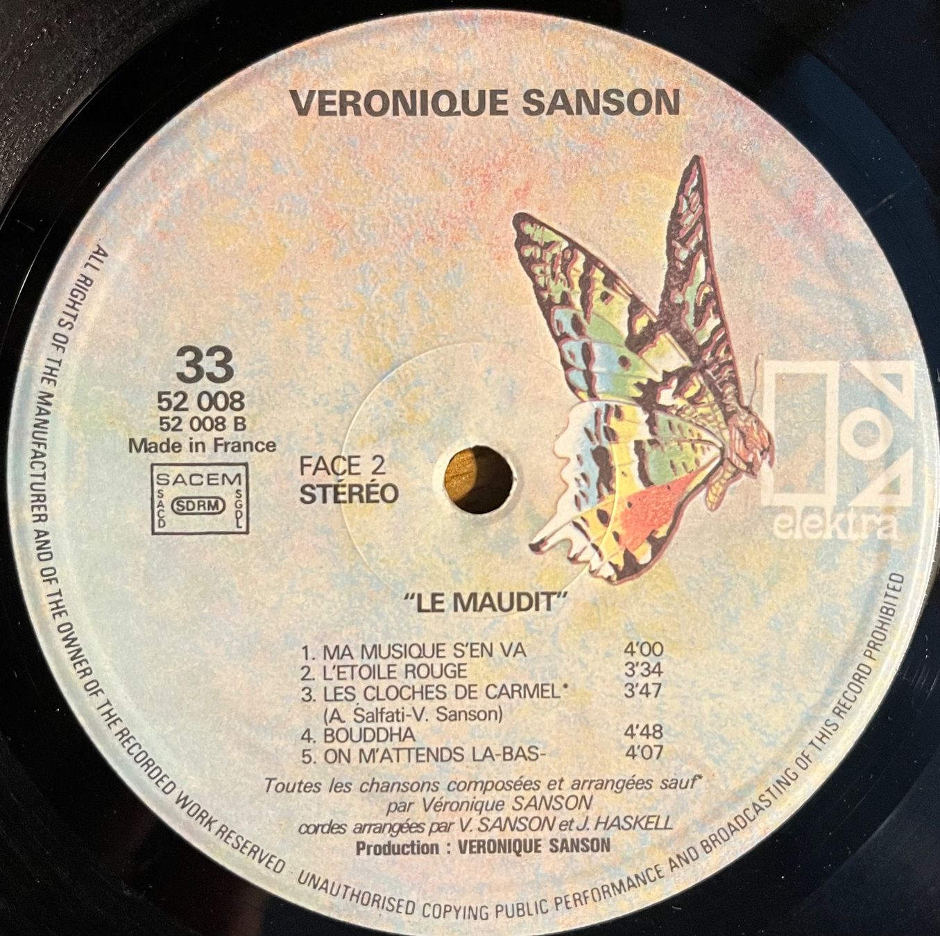 Dischi in vinile: VERONIQUE SANSON - LE MAUDIT - 33 Tours – Usato da Bussigny venduto da vinyl-pas-cher 4
