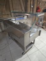 Wärmevitrine, BEER Grill auf Rollwagen
