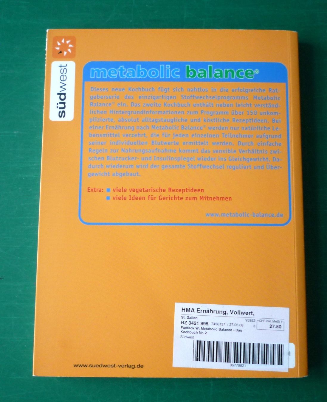 Libri: metabolic balance "Das Kochbuch Nr. 2" – Usato da Rafz venduto da Sonnenblume305 5
