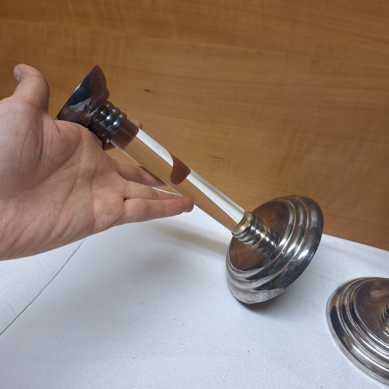 Kerzenständer: Versand möglich! Elegante Kerzenständer, Materialmix – Gebraucht aus Winterthur von Goldpipau 5
