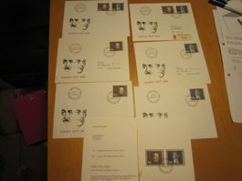 CH 1980 FDC EUROPA Serie einzeln m/o Adresse