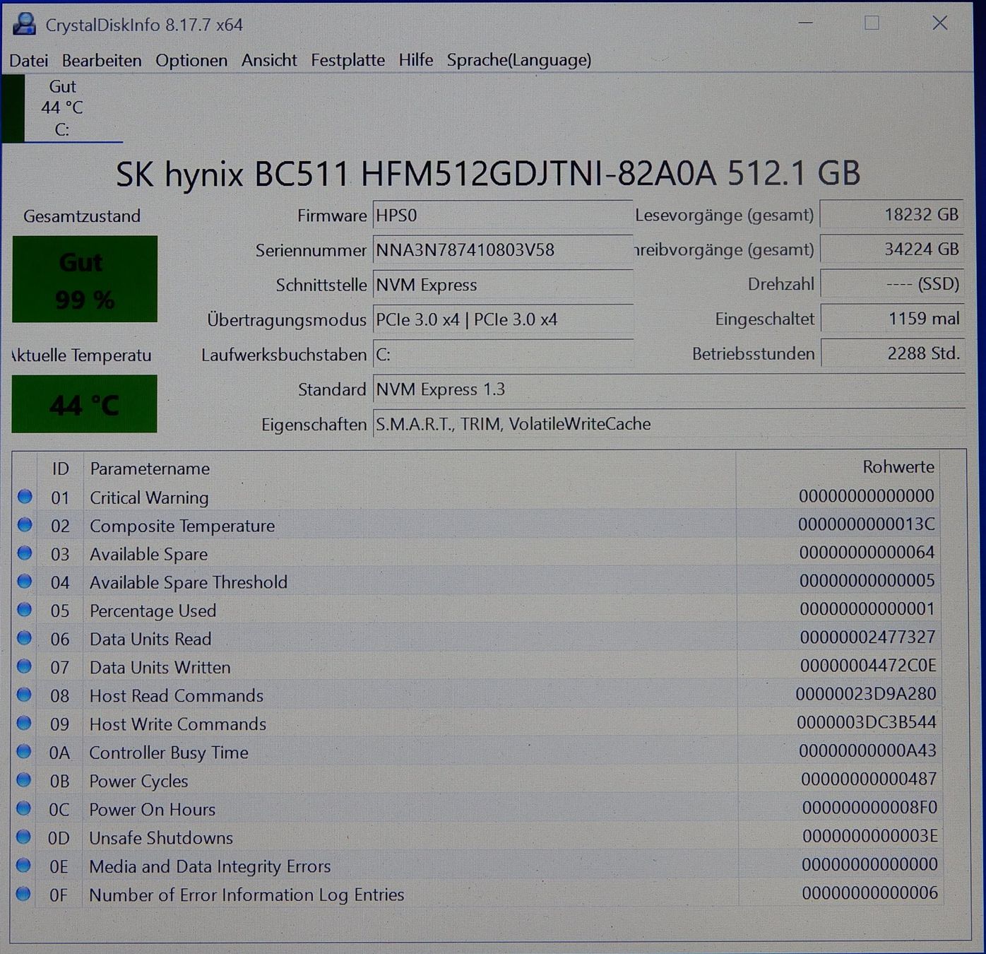Dischi rigidi: SKhynix NVMe SSD 512 GB – Usato da Bern venduto da compischop 1