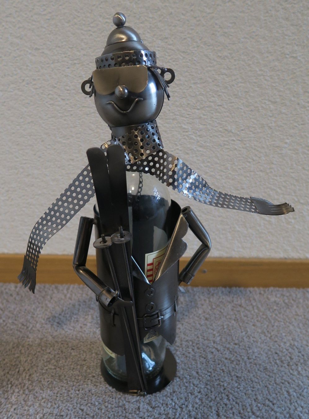 Statuette: Flaschenhalter Skifahrer – Usato da Rüti ZH venduto da Xokimilko
