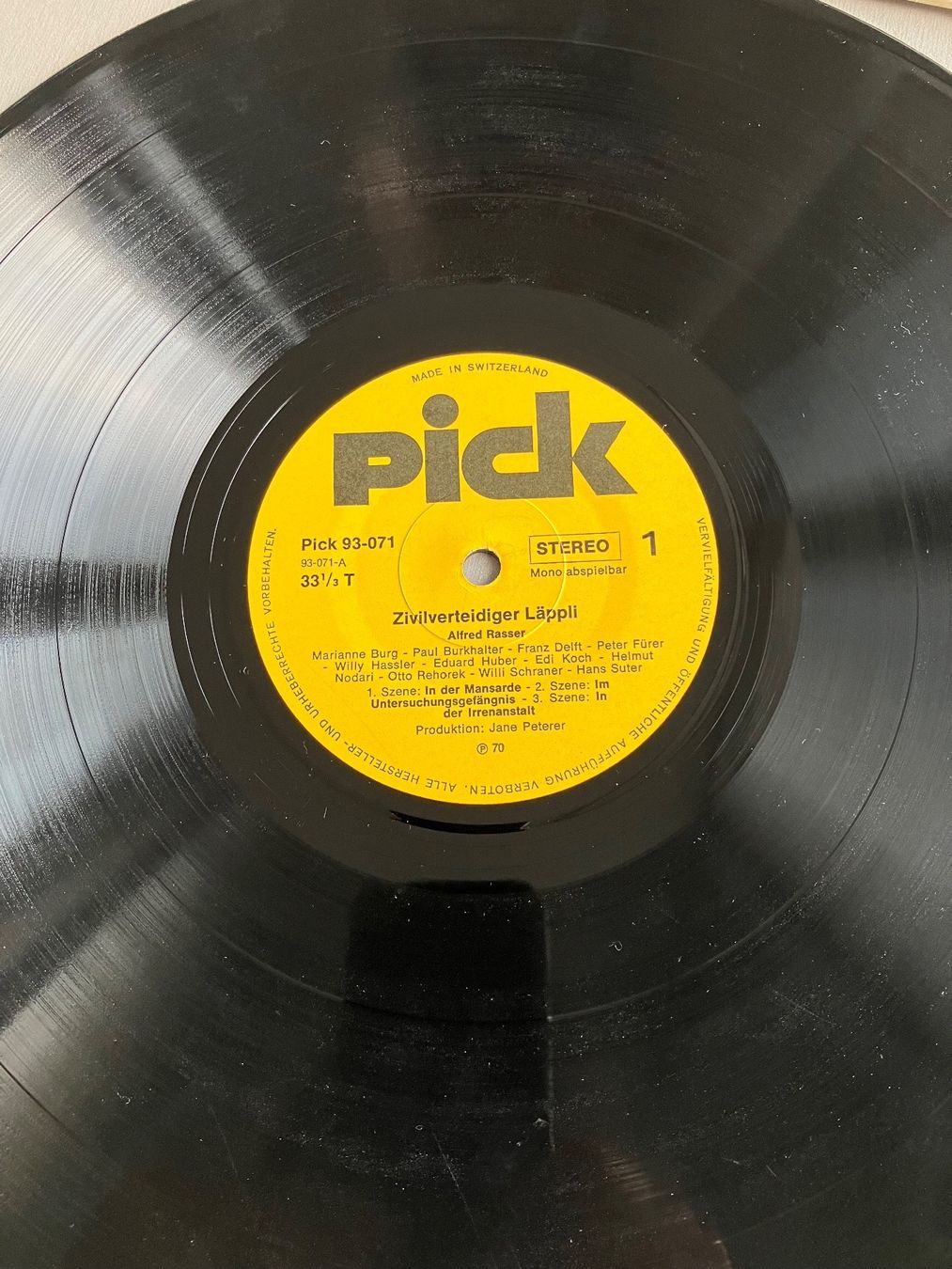 Dischi in vinile: ZIVILVERTEIDIGER LÄPPLI Schallplatte PICK 93-071 – Usato da Glattfelden venduto da Danshari 3