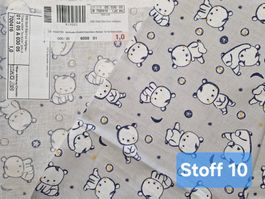Baumwollstoff Buttinette Bärchen hellgrau