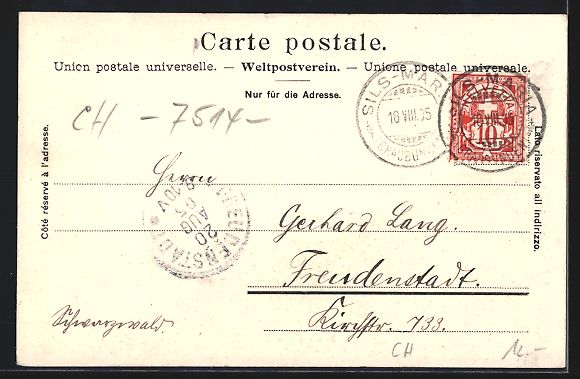 Cartes postales: Sils Maria, Talpanorama mit der Ortschaf – D'occasion à Berlin par bartko-reher 1