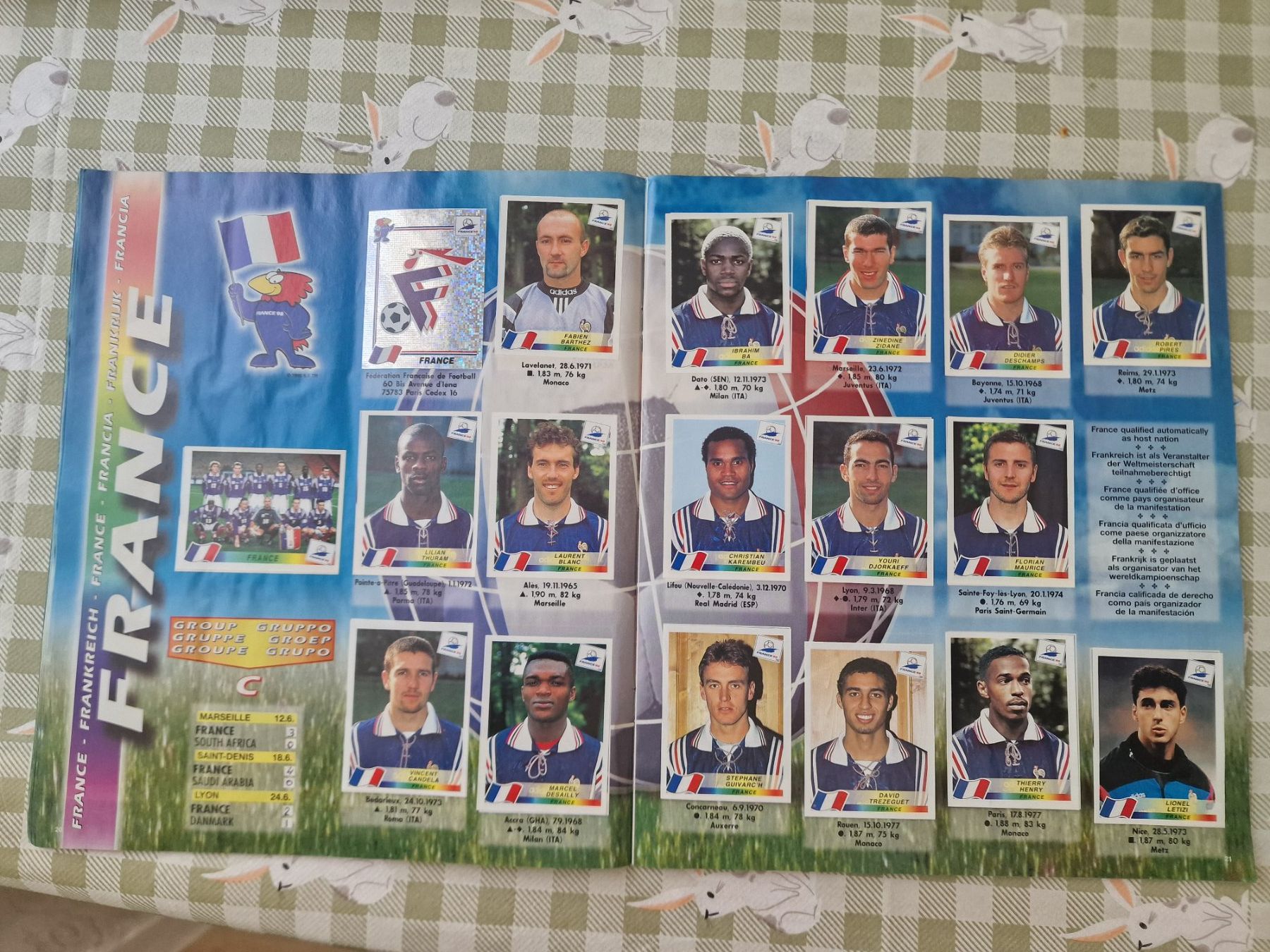 Panini Sammelbilder & Trading cards: Panini WM 98 Album – Gebraucht aus Adliswil von vendor123 4