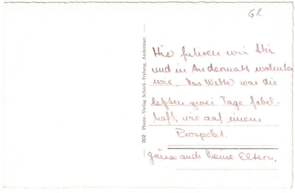 Cartoline postali: Oberalp - Skilift Calmut – Usato da Binningen venduto da Mountainrider 1