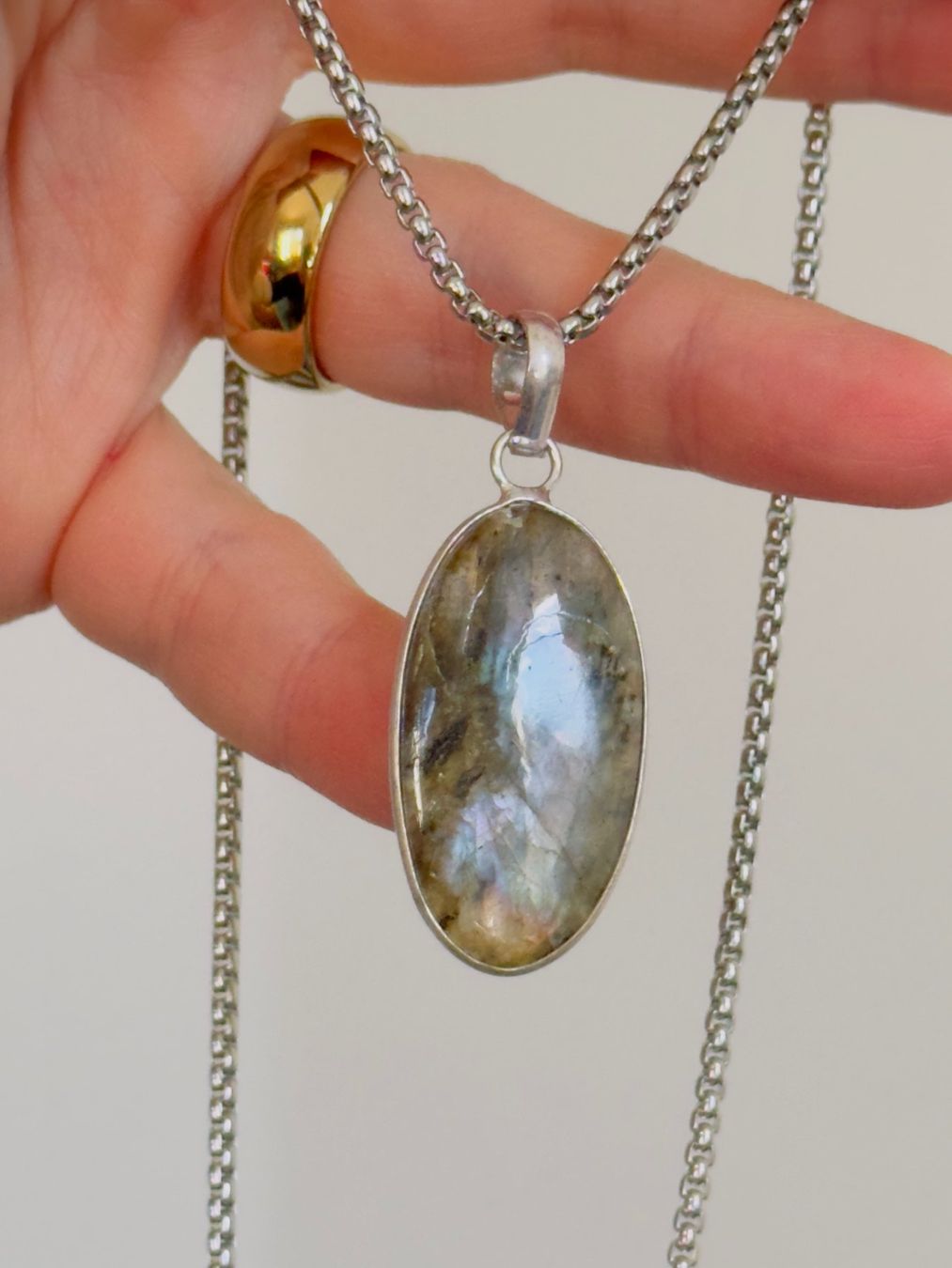 Catenine: Fashionable labradorite necklace – Nuovo e nell'imballaggio originale da Genève venduto da AGBERG 5