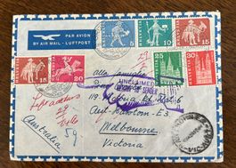 Luftpost-Brief nach Australien