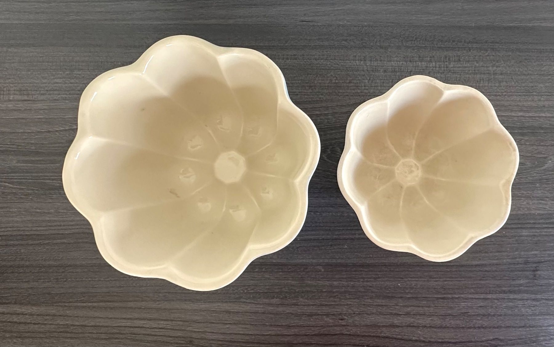Rössler Ciotole: 2 Rössler Pudding Form, Blau & Gelb,   Ø 17/12 cm – Usato da Zürich venduto da brazerola 4