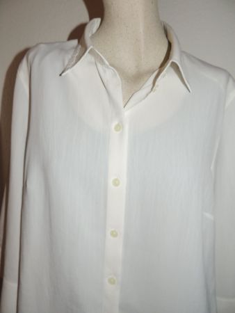 SCHÖNE BLUSE ZIRKONE GEORGETTE VISCOSE C&A NEU L