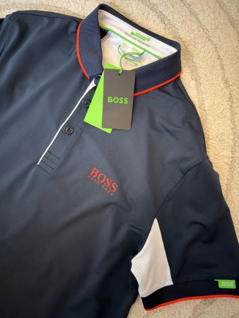 BOSS Luxus Performance Polo - Martin Kaymer Edition Blau NEU