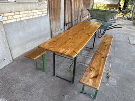 Holzbank Bierbank Gartenbank gute Zustand