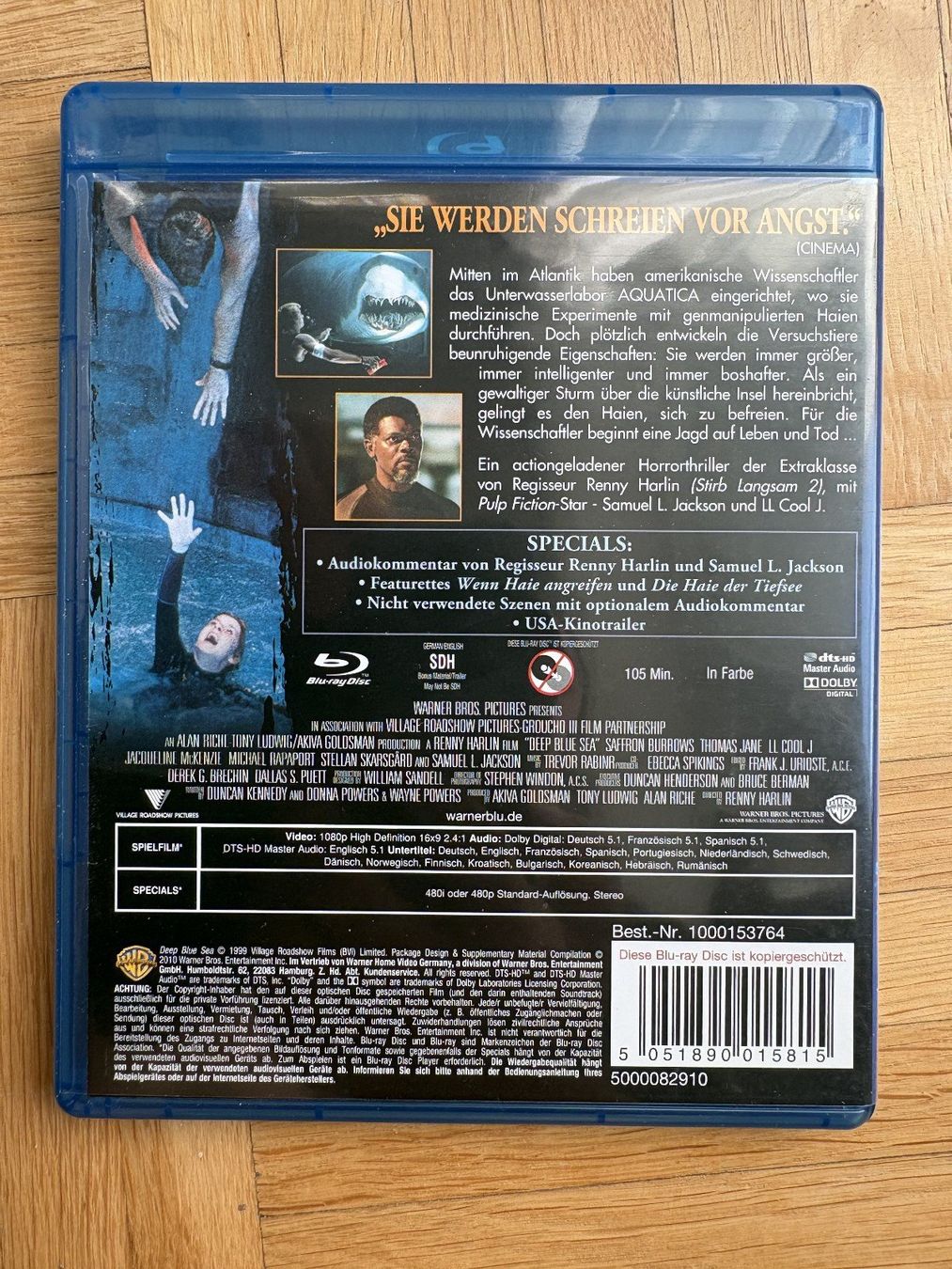 Tutti i DVDs: Deep Blue Sea - Blu-ray – Nuovo (secondo la descrizione) da Zürich venduto da Malcom 2