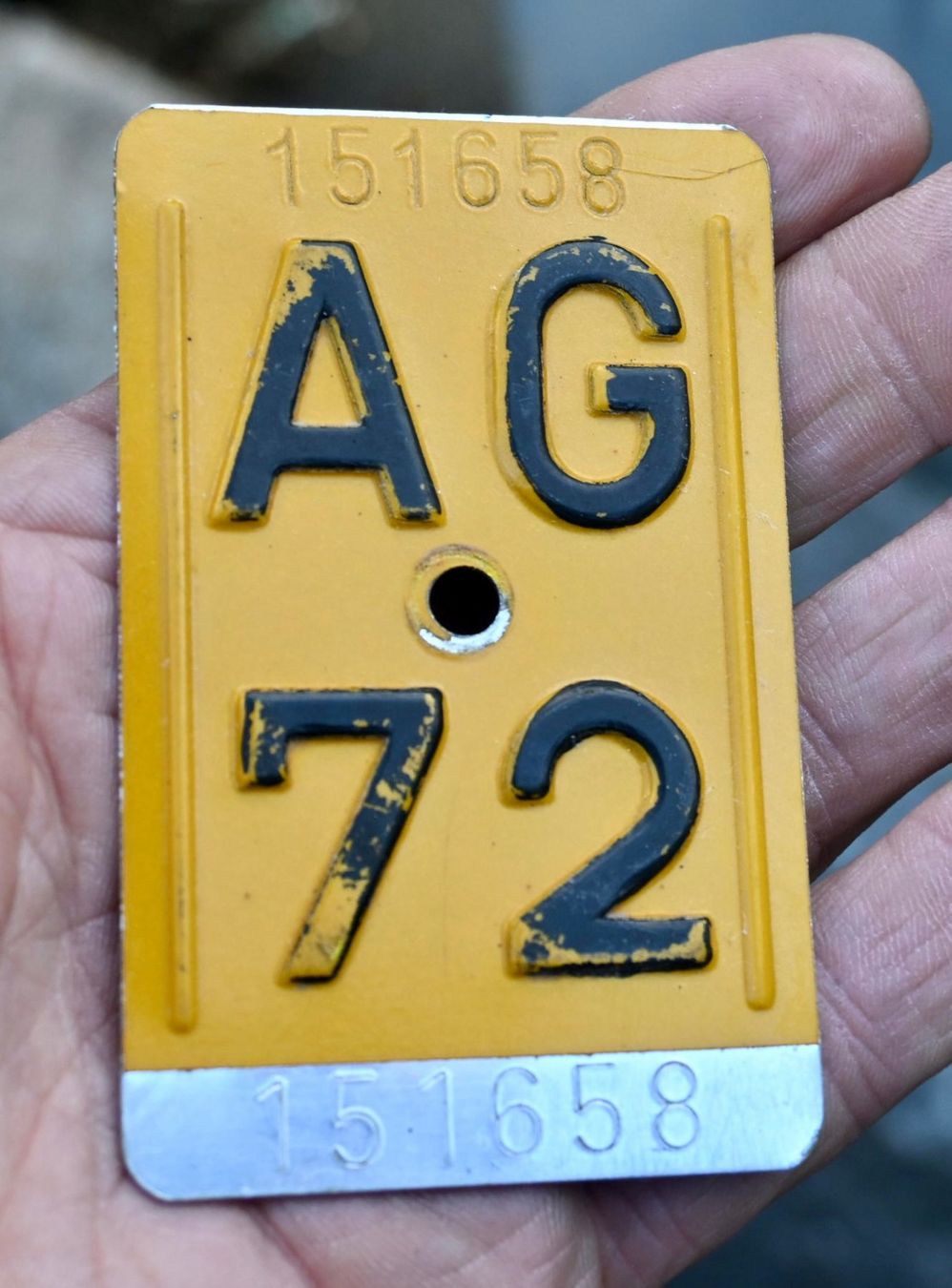 Insegne: Mofanummer AG 72 von 1972 - AARGAU – Usato da Pfaffhausen venduto da mono_rec 1