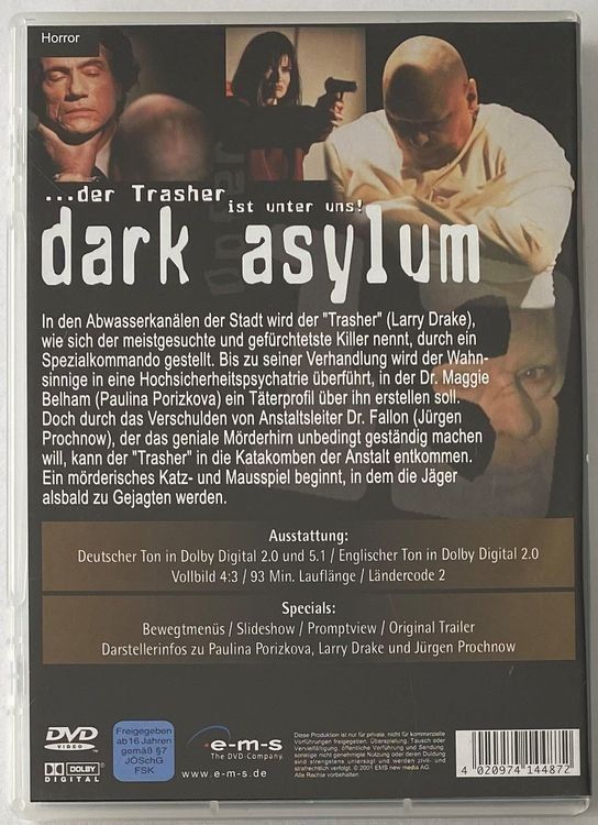 Tutti i DVDs: Dark Asylum (Versandkostenfrei) – Usato da Flums venduto da Asquillo 1