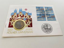 1988 mit 5 Mark Münzbrief Numisbrief Deutschland 600 J Köln