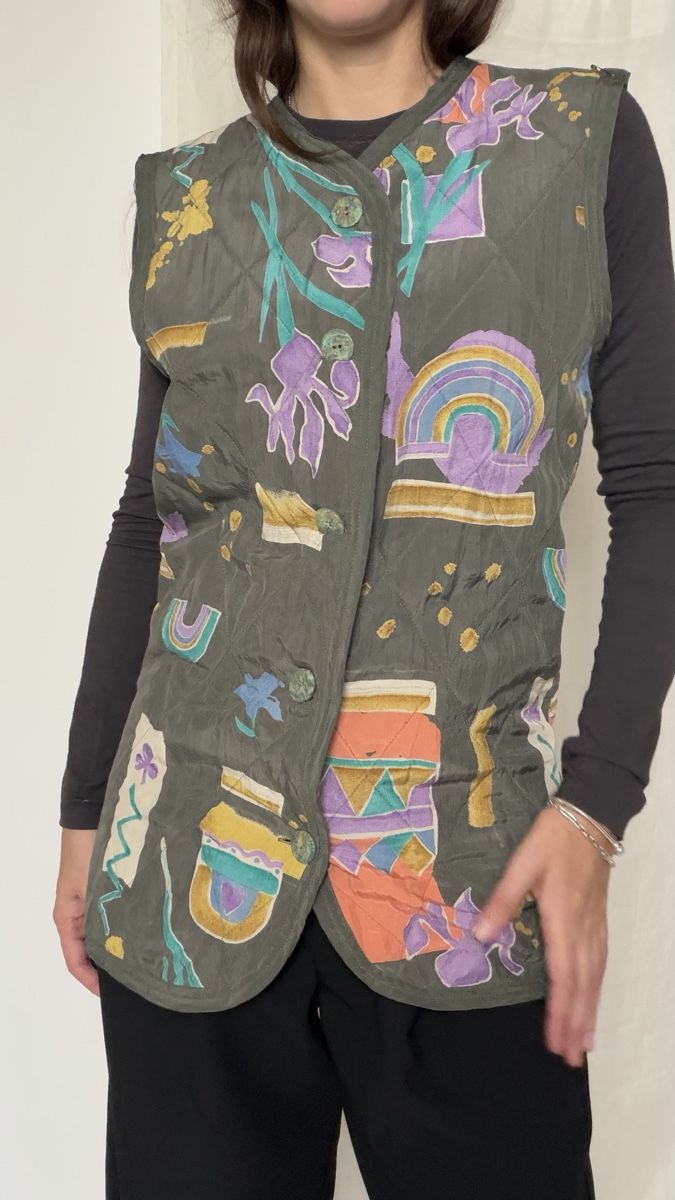 Gilets & Westen: 80s 90s vintage patchwork vest – Gebraucht aus Knonau von Grapesvintage 4