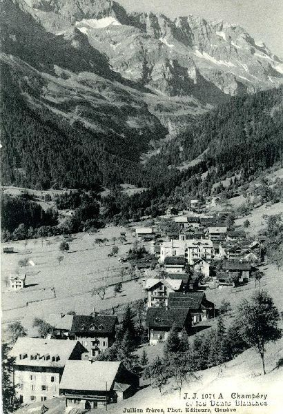 Ansichtskarten: Champéry - et les Dents Blanches + 1907 – Gebraucht aus Emmenbrücke von teestube