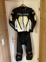 Kombi Alpinestars Leder schwarz weiss Grösse 54 gebraucht
