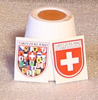 2 Stk. Kleber Wappen Schweiz + Kantone