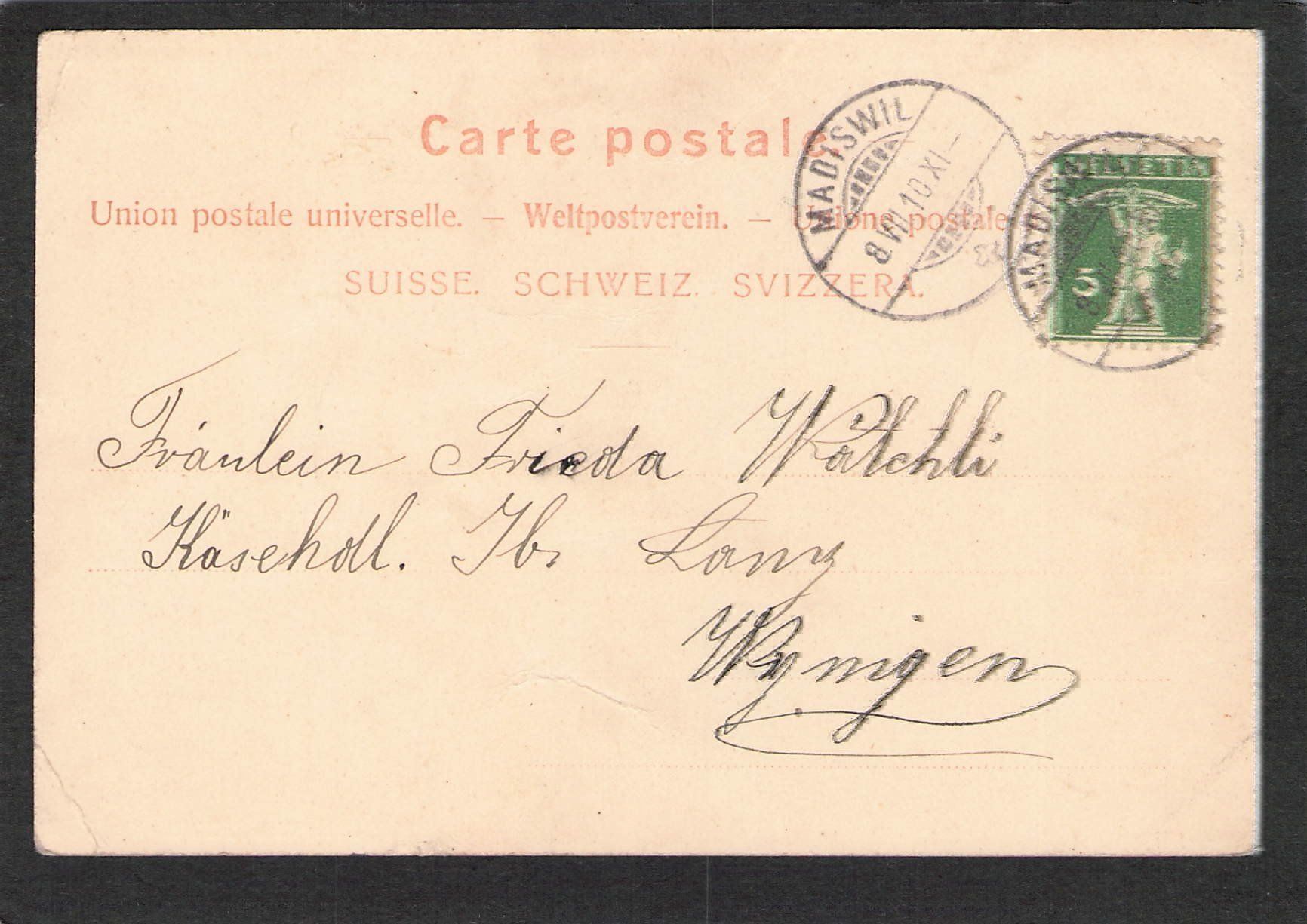 Cartoline postali: -Grindelwald Bern , 1910 – Usato da Reichenburg venduto da Pipo-67 1