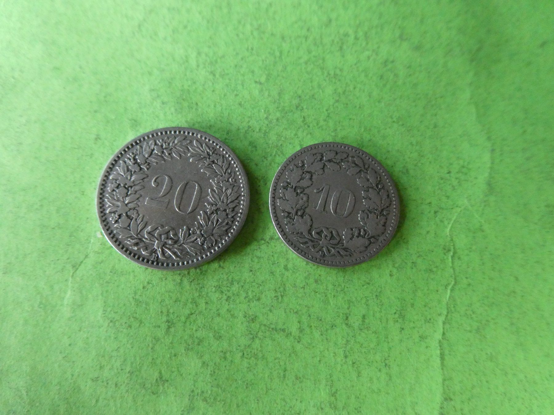 Banconote: Schweiz 1898, Set 10 und 20 Rappen – Usato da Hinterforst venduto da Rohusri 1