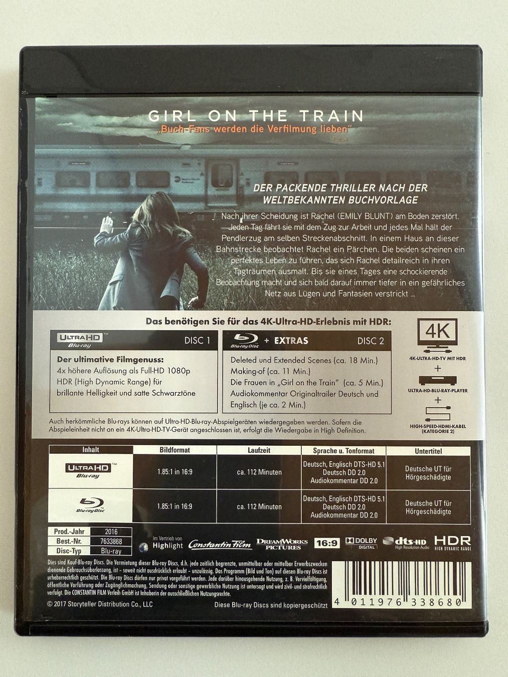 Alle DVDs: 4K UltraHD Blu-Ray Girl on the Train – Gebraucht aus Gasel von Alter_Ego 1