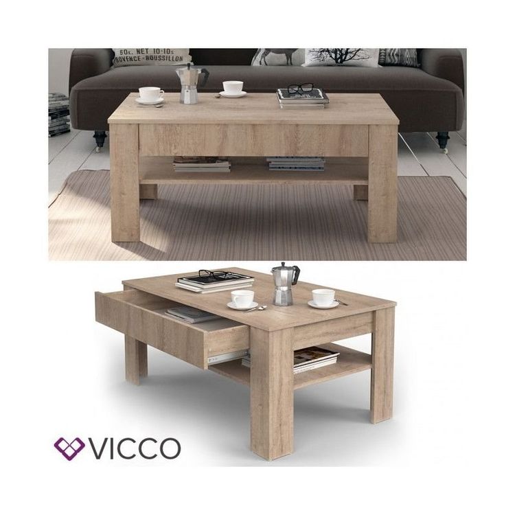 Tische: Couchtisch Beistelltisch mit Schublade Sonoma/Eiche – Neu und originalverpackt aus Wallenwil von toesstal-vertrieb 2