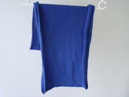 Rundschal Schal blau, gestrickte Optik