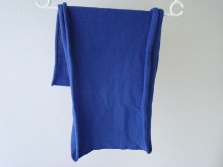 Rundschal Schal blau, gestrickte Optik